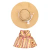 NuiMOs Small Plush Printed Wrap Dress With Sun Hat -Toy Kids Shop 412342576400
