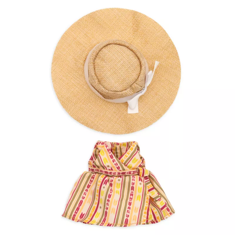 NuiMOs Small Plush Printed Wrap Dress With Sun Hat 3 NuiMOs Small Plush Printed Wrap Dress With Sun Hat