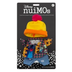 NuiMOs Small Plush Tartan Shirt, Denim Jeans And Pom Pom Hat -Toy Kids Shop 412342849092 2