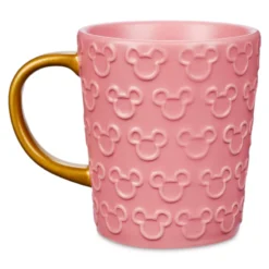 Mickey Mouse Pink And Gold Raised Icon Mug, Disney Homestead Collection -Toy Kids Shop 465033642069 2