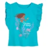Disney Store The Little Mermaid Frilled T-Shirt For Kids, Live Action Film -Toy Kids Shop 5007049220194M