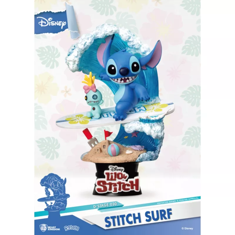 Stitch Surf Summer Series Figurine, Beast Kingdom 4 Stitch Surf Summer Series Figurine, Beast Kingdom - Image 2